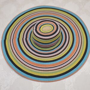 Large floppy Beach Hat by San Diego Hat Company Multicolor Striped Hat